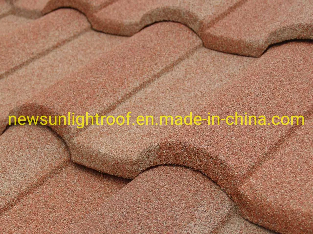 Color Stone Coated Smooth Type Metal Roof Tiles for Building Material