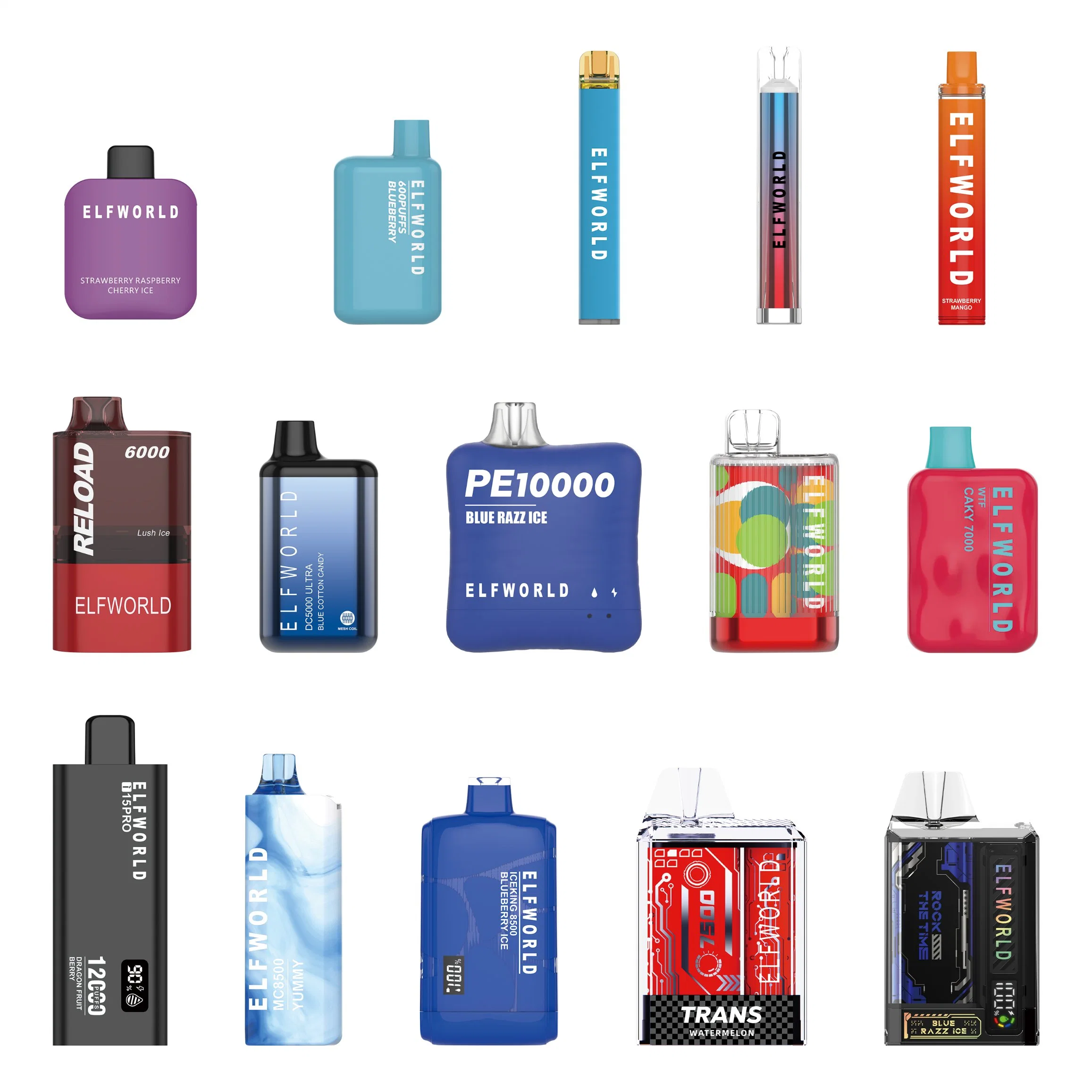 Factory Supply Elf World Disposable Vape Ice King 8500 Puffs with LED Display Screen China Products/Suppliers OEM ODM Wholesale Disposable Vapes USA UK