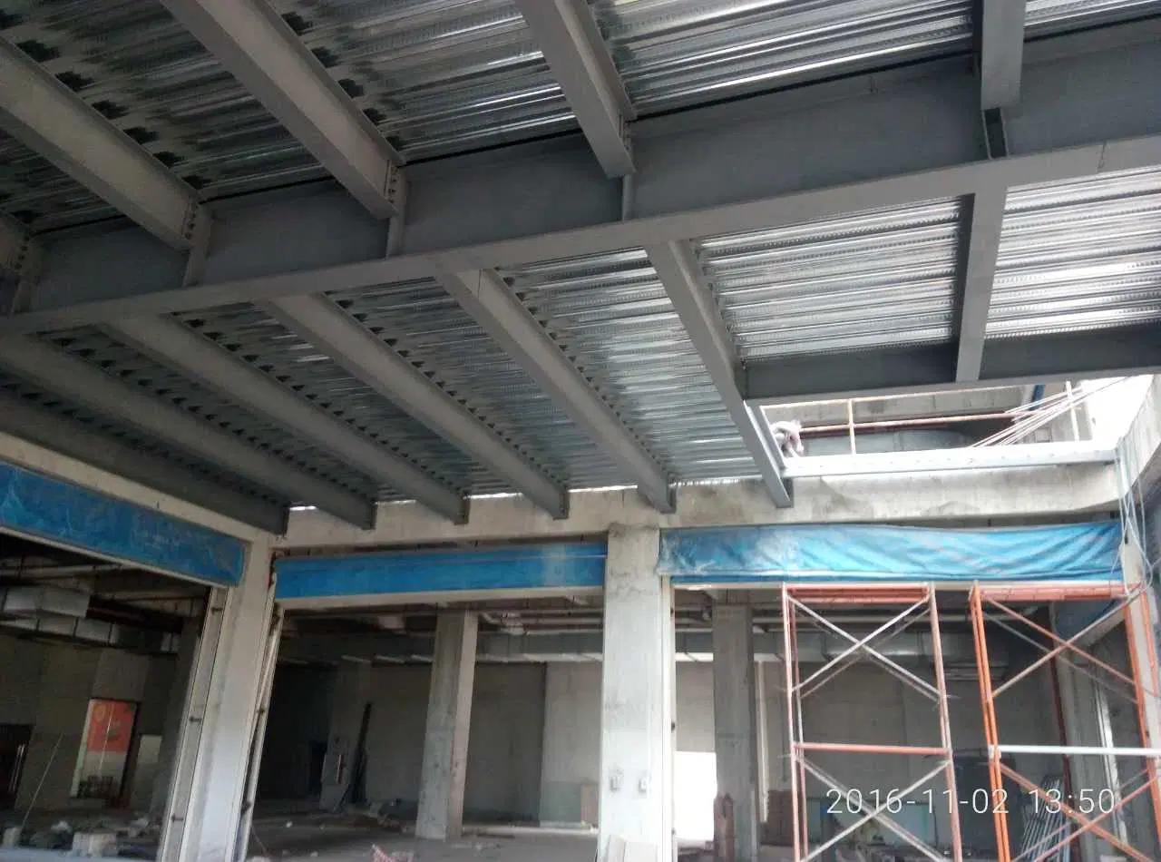 Durable Galvanized Mezzanine Flooring Prefabricated Steel Structure Warehouse for Office House Project