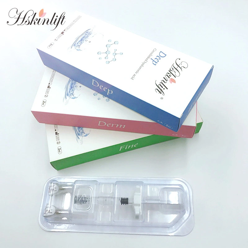 Derm 1ml Cross Linked Collagen Gel Ha Injectable Filler Hyaluronic Acid Korea Dermal Filler Injection for Lip