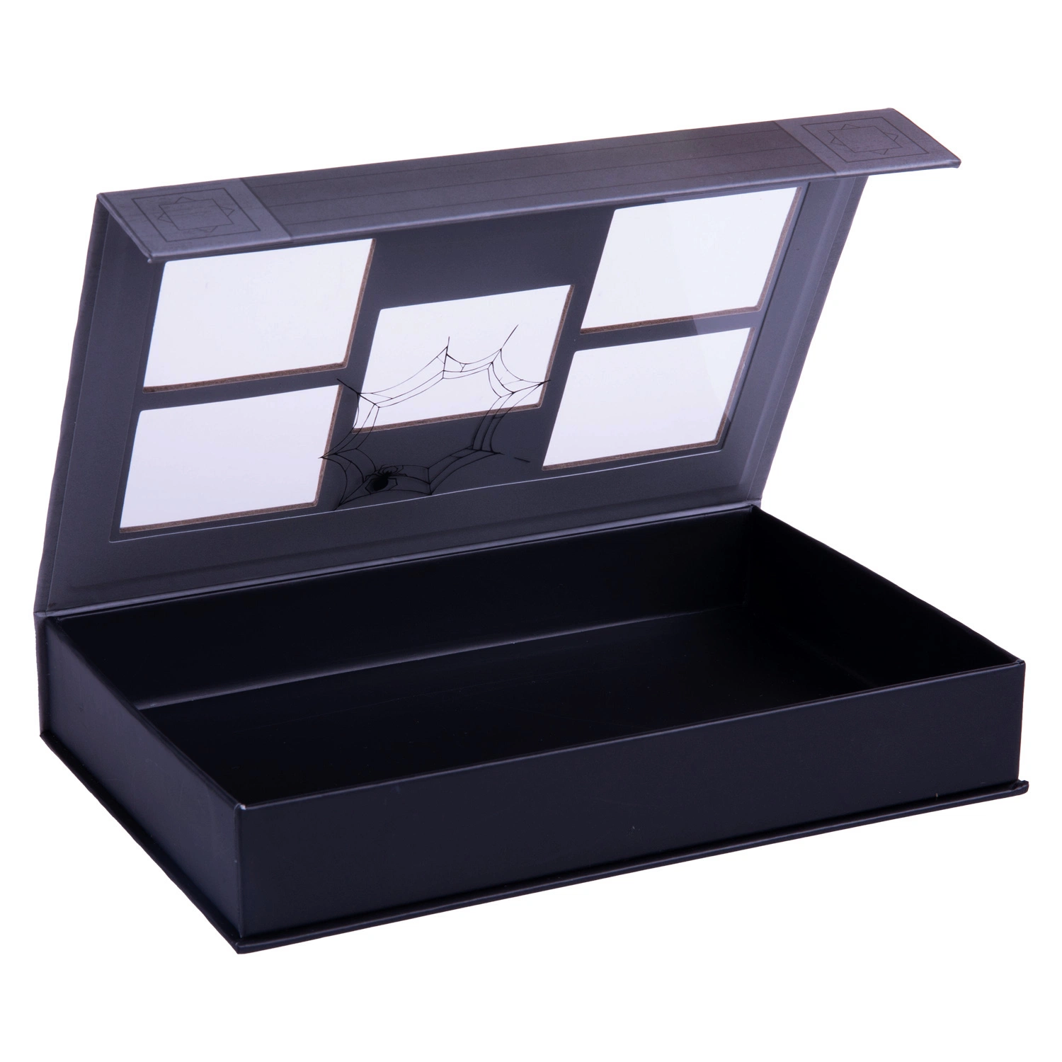 Low MOQ Custom Logo Luxury Black Magnetic Closure Rigid Cardboard Gift Box with EVA Foam Insert