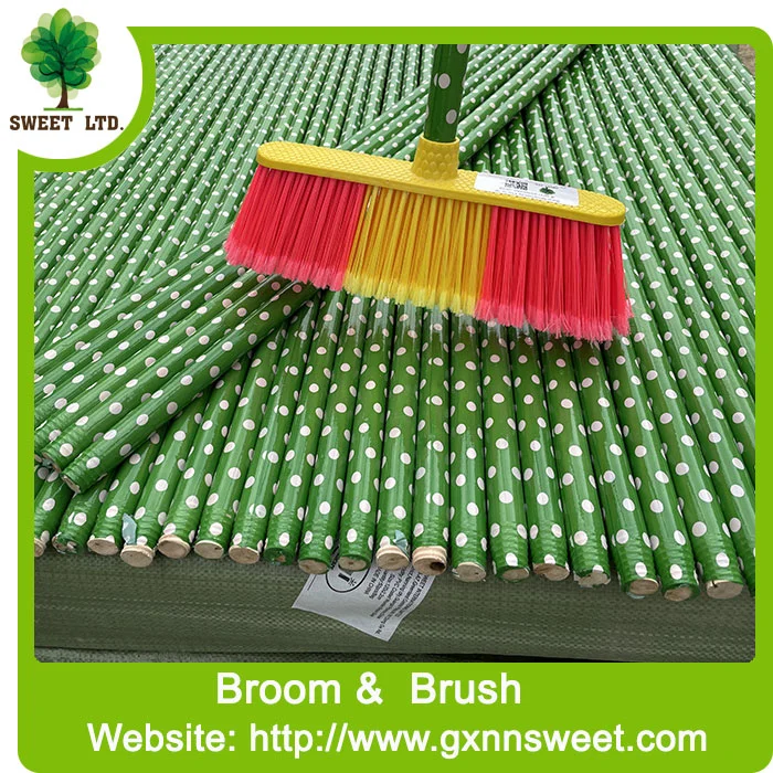 Factory Direct Sales Broom and Dustpan Cleaning Brush with Wooden Handle Broom 2.2X120cm Made in China