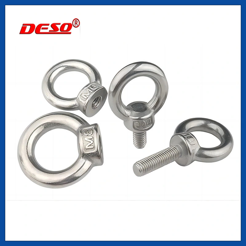 Rigging Hardware 304 Stainless Steel DIN580 DIN582 Eye Thread Bolt Ring Nut