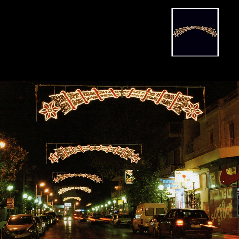 LED Christmas String Rope Light 2D Street Decoration Lighting Project