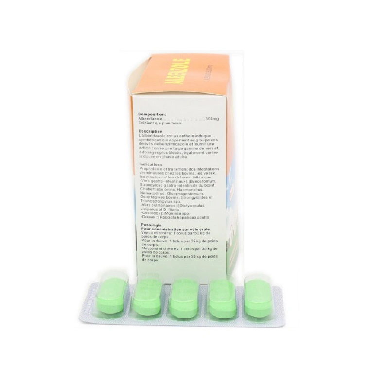 Pharmaceutical Drugs Veterinary Bolus 300mg Albendazole Bolus Tablet Sheep Medicine for Animal Use