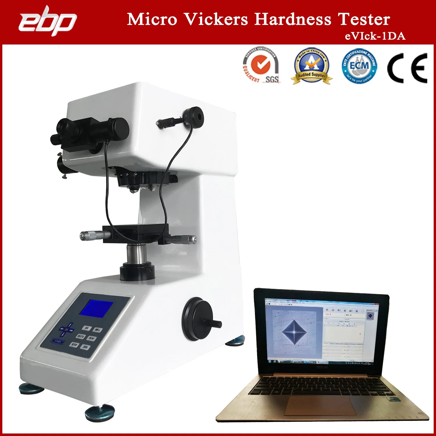 Automatic Turret Micro Hardness Testing Instrument Digital Vickers Hardness Tester