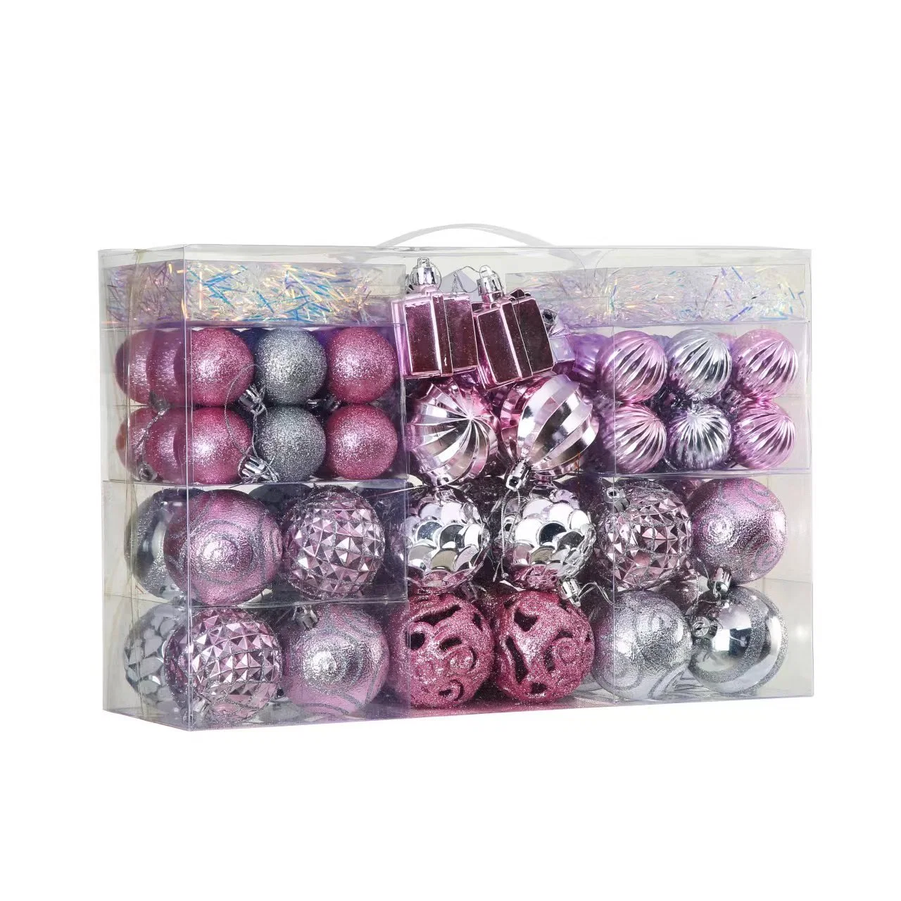 Weihnachtsdekoration Galvanisierte Kugel Kunststoff Ball Geformt Bemalt Geschenk Weihnachten Baumanhänger Ornament Weihnachtskugel