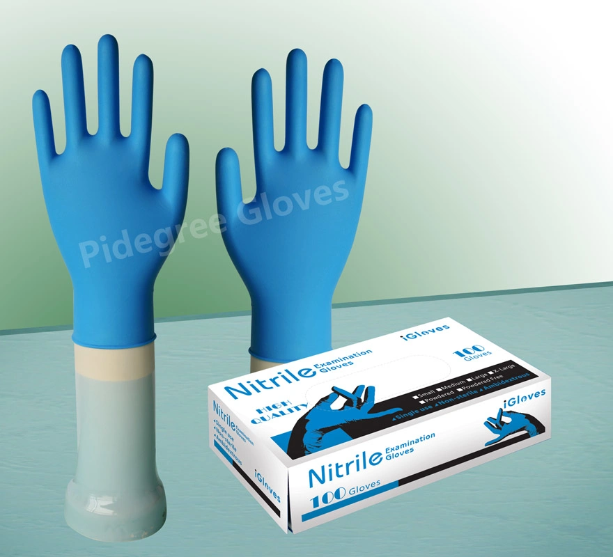 Work Disposable Nitrile Gloves Approved by CE FDA