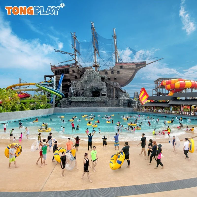 Grand parc aquatique à thème Fibreglass Combination Slides Playground, parc d'attractions