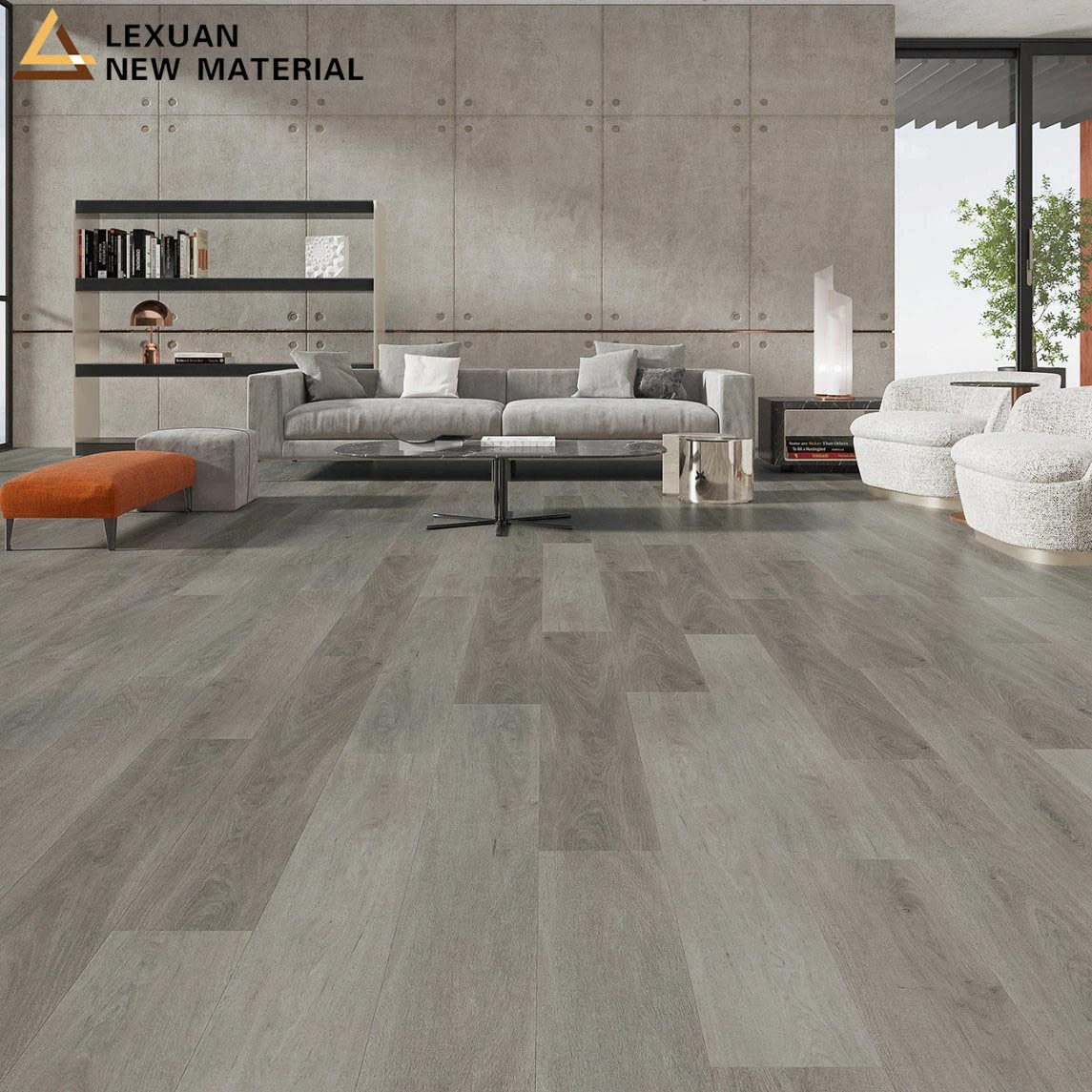 Hard-Wearing Click Plastic Sample Real Wood Veneer Herringbone Chevron Stone Outdoor PVC Vinyl Spc Flooring