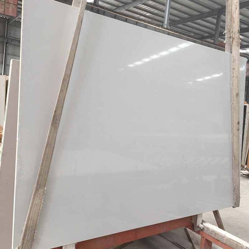 Artificial/Engineered Stone Polished/Honed Pure White Slab Quartz for Interiors/Indoor Slabs/Kitchen/Bathroom/Vanity Countertops/Kitchtop/Worktop/Table Top