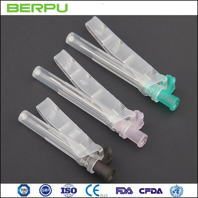 Médico descartável estéril Berpu Segurança Injecção Hipodérmicas Agulha de seringa e conjunto de infusão, Marca CE, 18g-24G