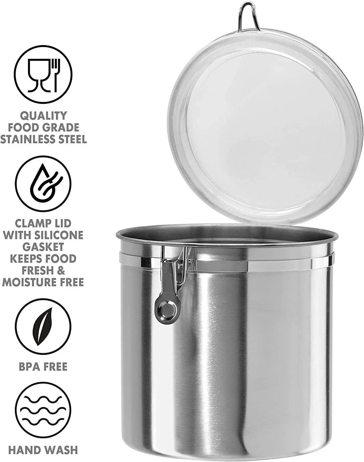 Airtight Canisters Sets for The Kitchen Stainless Steel Food Storage Container