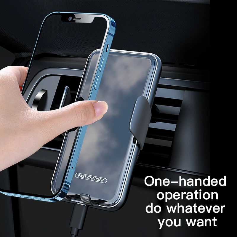 Glass Car Mounted Wireless Charger Holder Car Wireless Autosensing Charger Phone Holder for Smart Phone