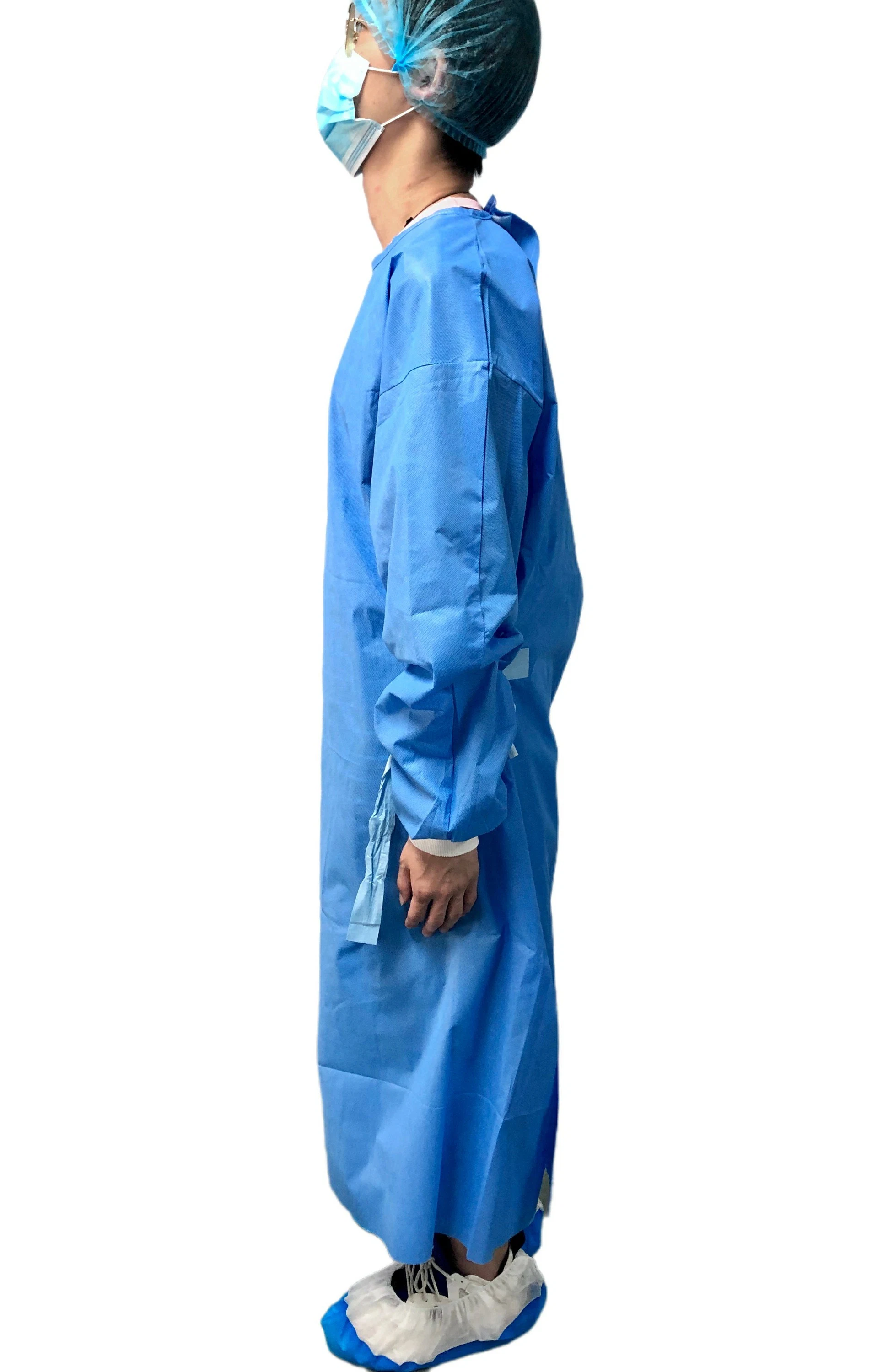 Fumo Wholesale/Supplier Isolation Non Woven SMS Protective AAMI Medical Sanitary Long Sleeve Surgical Gown