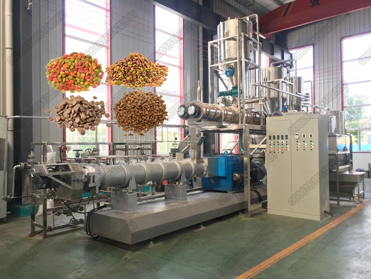 Automatic Extruded Cat Dog Pet Food Feed Pellet Making Machine