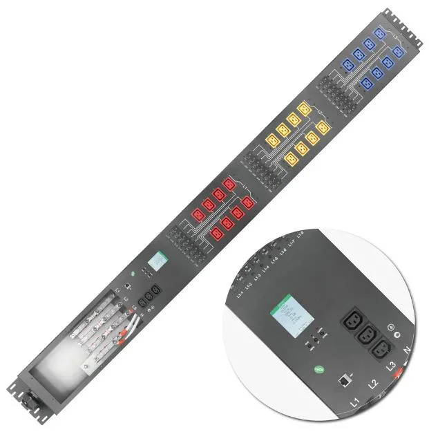 Smart Remote SNMP PDU IP C19 24 de Saída de forma 160A Intelligent Power Unidade de Controle para centro de dados