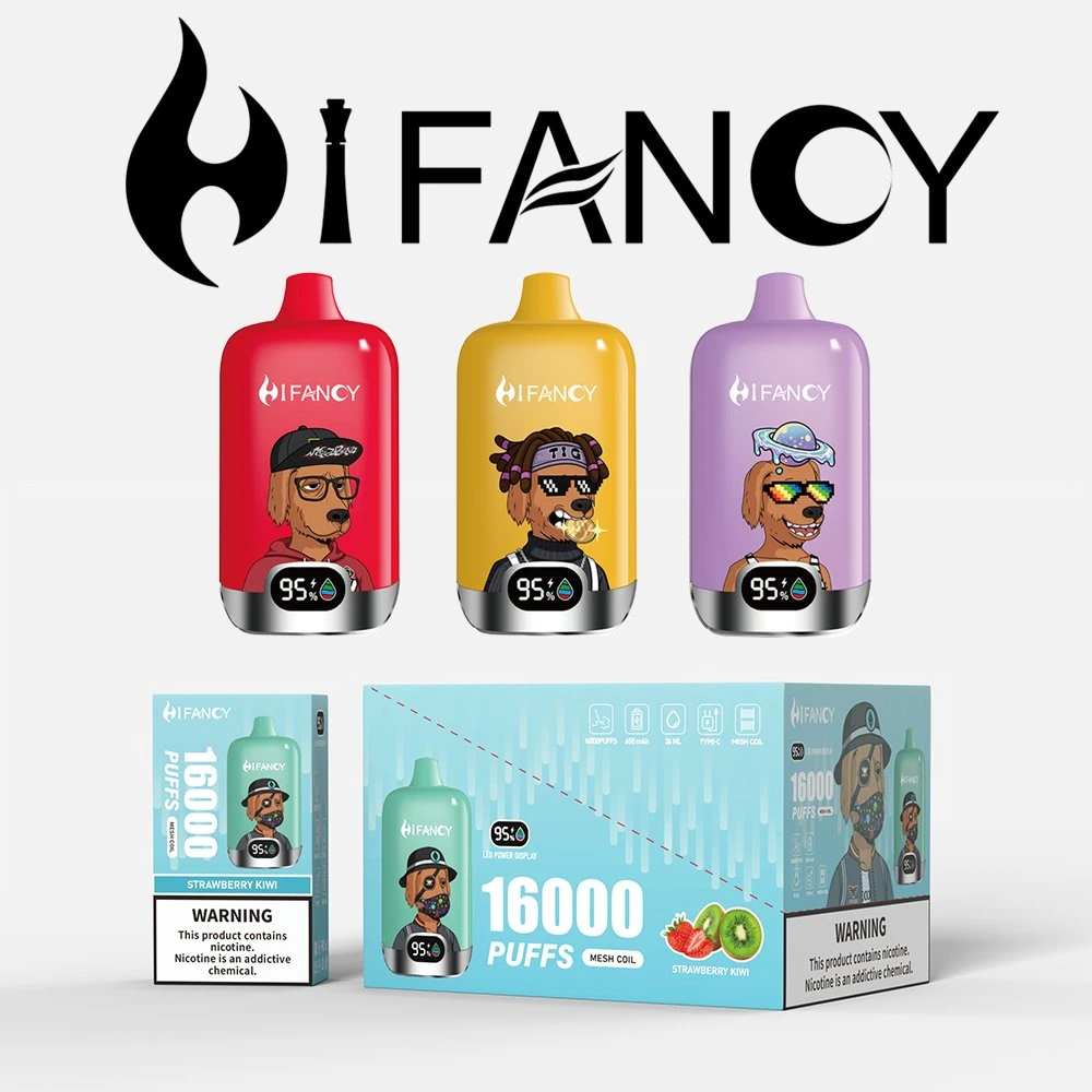 Vape jetable Prix de gros OEM Hifancy 16000 puffs préremplis Paquet de Pod de Wape Bar Fooff Pen Hookah vaper E Hookah Chargeur