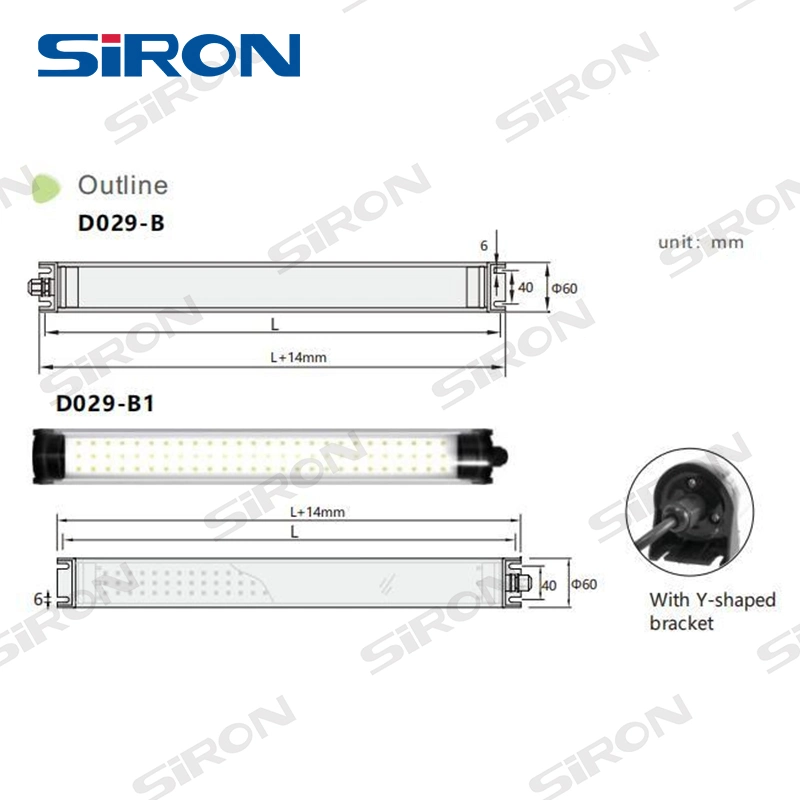 مصباح أداة LED من نوع LED Siron D029-B IP67، مقاوم للانفجار، LED للأنبوب مصباح العمل لماكينة CNC