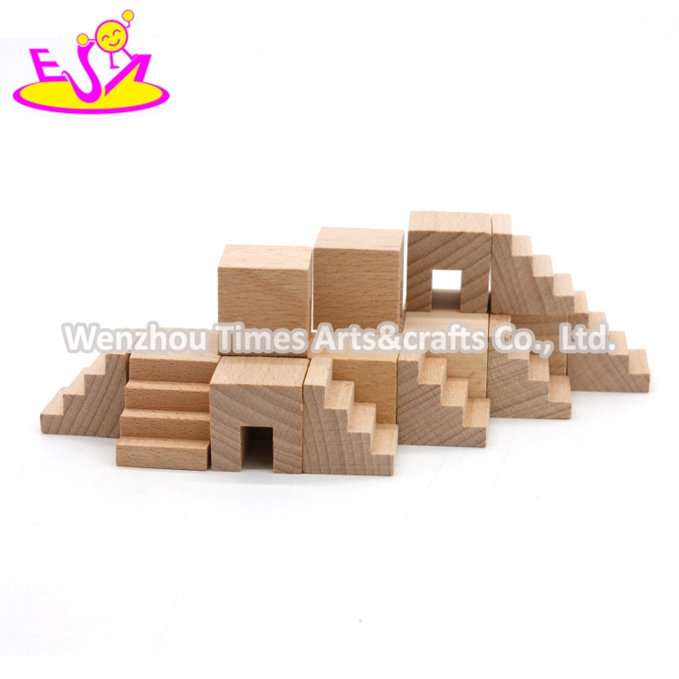 Nouveau design 50 PCS éducatif empilement en bois Château blocs de construction Pour enfants W13A149