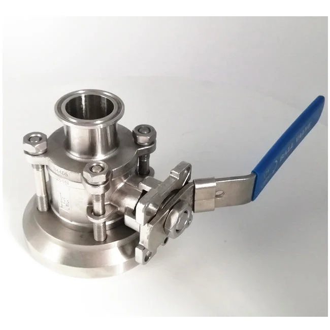 Sanitary Stainless Steel Pneumatic 3PCS Full Package Tank Bottom Ball Valve