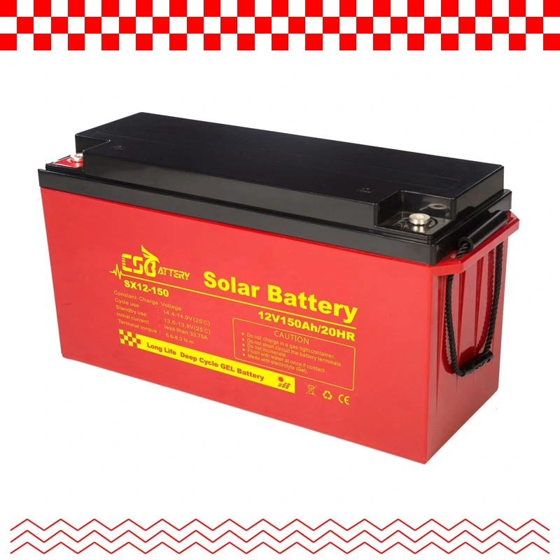Csbattery 12V200ah Deep-Cycle Gel Rechargeable Storage Battery CE IEC ISO for Solar/Inverter/Power-Tool/Power Supply/Cso