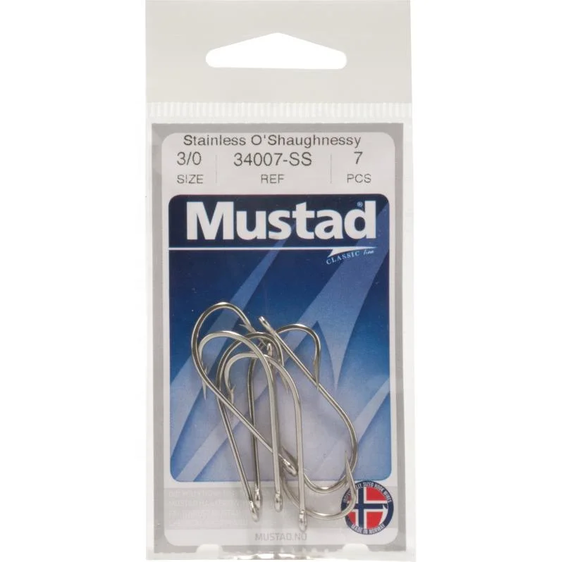 Mustad Mustad 34007-ss anzuelos pesca gancho solo ganchos de acero al carbono de alta calidad