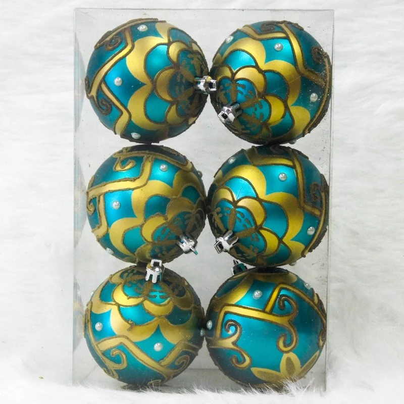 Colorful Classic Tree Hanging Ornament Christmas Hand Painted Decoration Ball