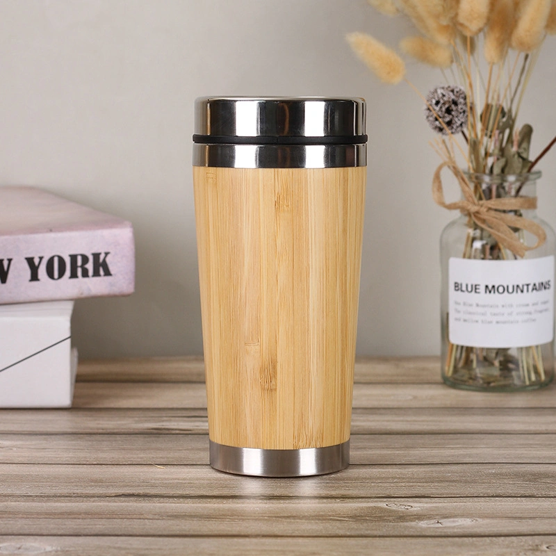 Wholesale/Supplier Eco Friendly Bamboo Beer Bottles Stainless Steel Coffee Travel Car Mug in Stock