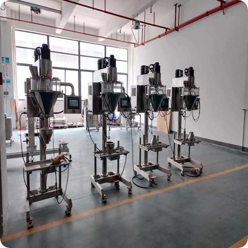 Semi-Auto Rotary Powder Filling Cake Mix Loose Fine Screw Lemonade Can Cocoa Packaging Chemical Small Hopper Packing Machine