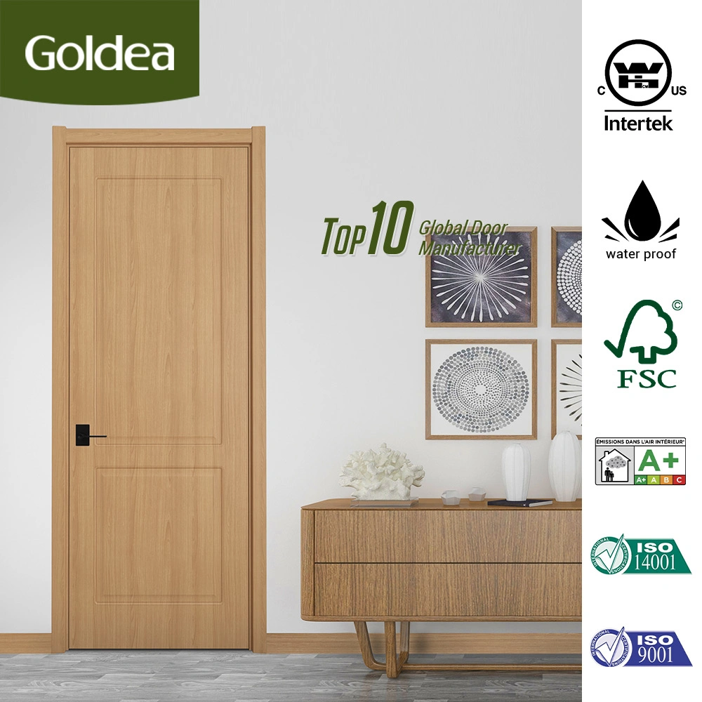 Madera maciza de madera contrachapada de PVC INTERIOR Puerta de madera Interior Design