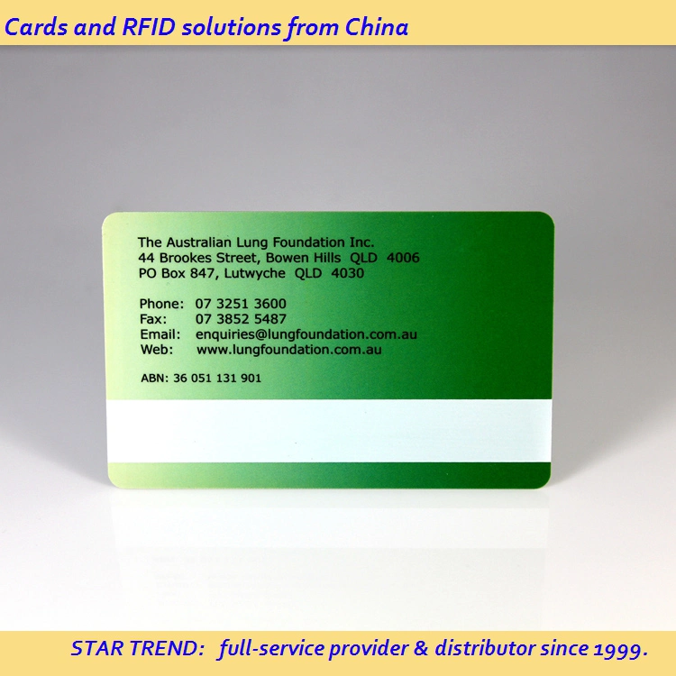 Cmyk Preprinted Plastic Magnetic Card Cr80 Standard Size for Loyalty Card