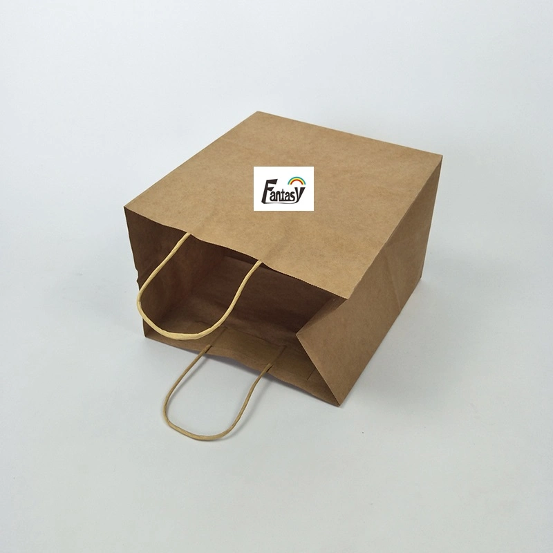 Customized Cheap Price White Cardboard Bags Gift Shopping Kraft Paper Bags