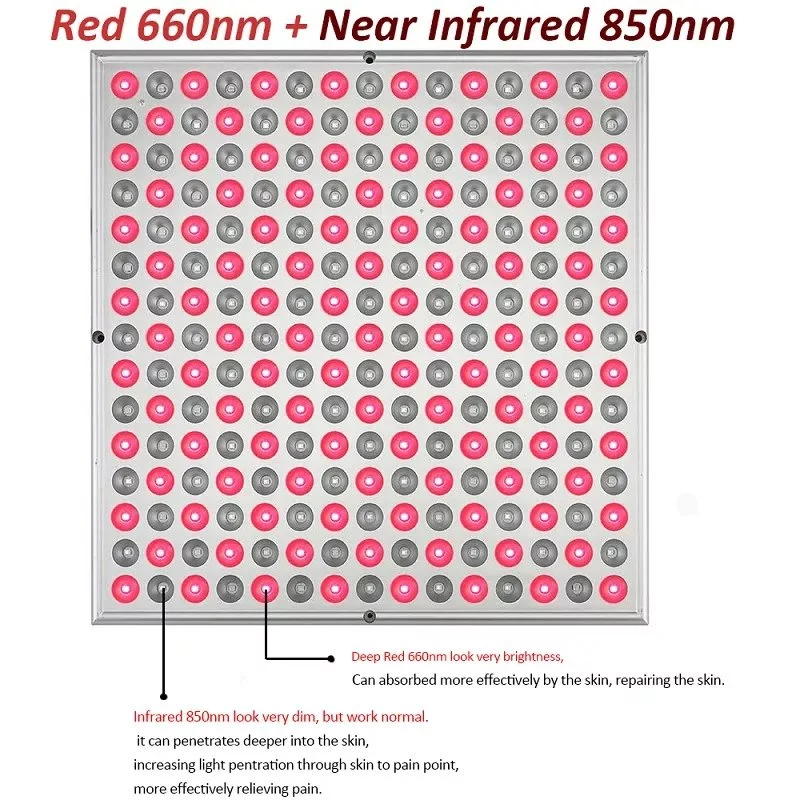 Terapia de luz vermelha por infravermelhos de 165W Beauty Care SPA 660 nm 850 nm Perto da Terapia de luz vermelha por infravermelhos