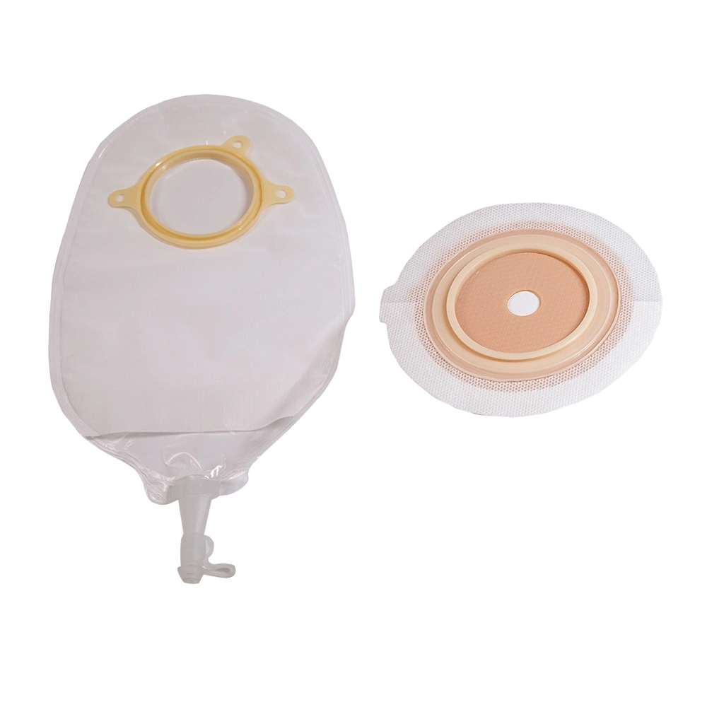 Factory Supply Ostomy Care Two-Piece Hydrocolloidal Bottom Plate Can Drain 65mm Twist Tie Colostomy Bag