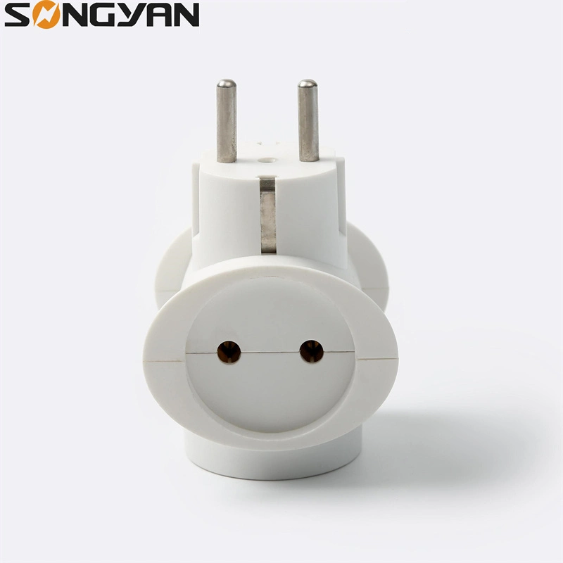 Europe Multi Plug T-Shaped Travel Power Conversion Socket Adapter