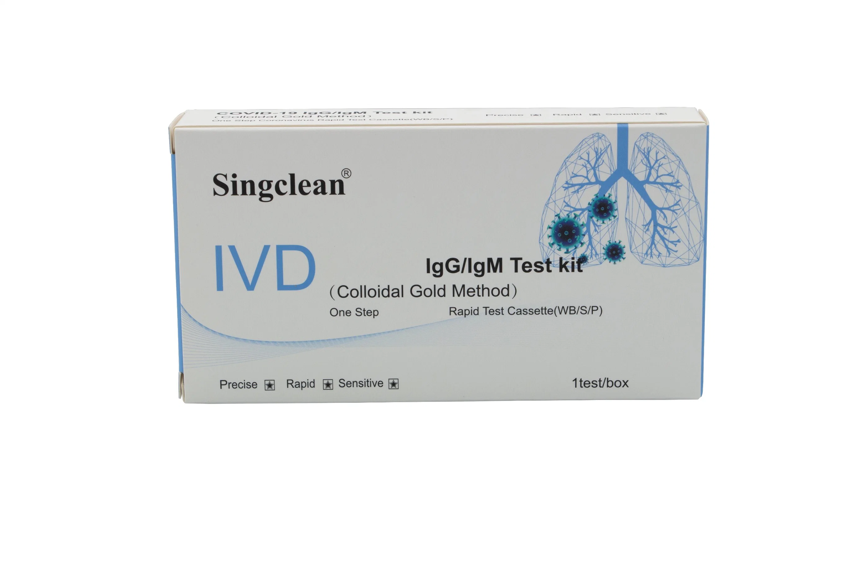 Kit de prueba rápida de anticuerpos para IgG/IgM Singclean con Marca CE