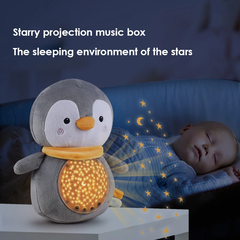 Children's Musical Doll Sleep Doll Baby Plush Doll Star Projection Light Soothing Plush Toys