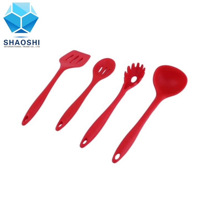 Vendre comme Hot Accessoires de cuisine de qualité alimentaire cuillère Spaghetti Housse Etui silicone Ustensiles de cuisine de cuisine en nylon Set-Need révisé