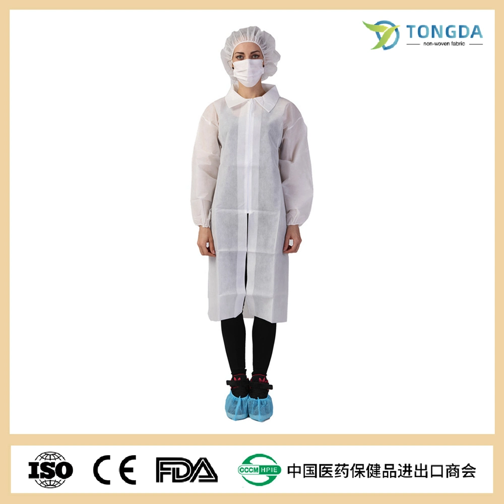 Protective clothing Lab coat Disposable PP/SMS Work Suit Isolation Gown Waterproof LabCoat