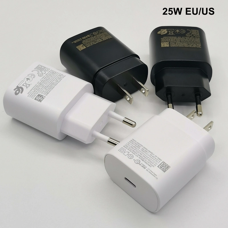 Genuine EU Plug 25W Fast Charger Ep-Ta800 USB-C Power Adapter for Samsung Galaxy S20 S21 Note 20 Original Packaging Type C Adaptor