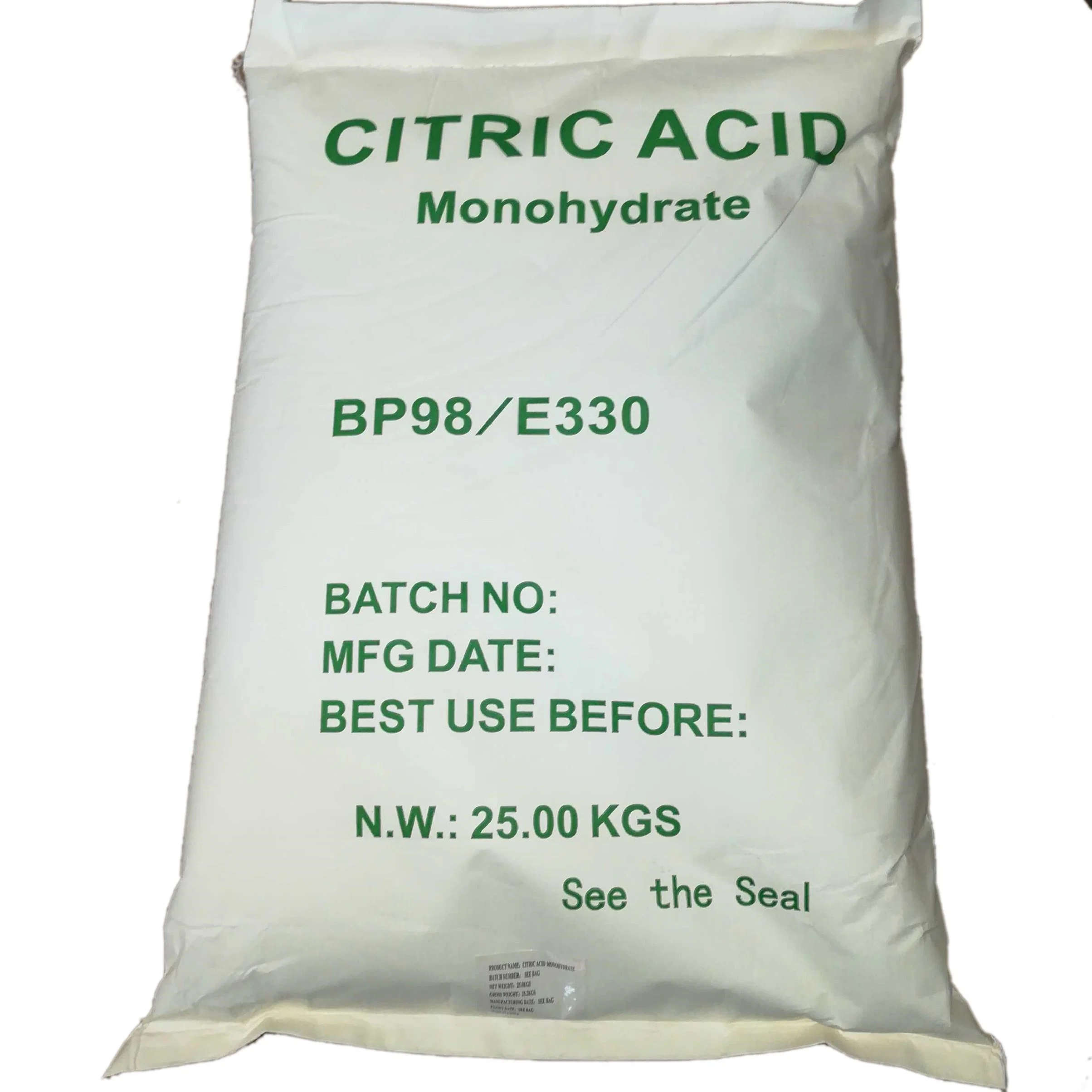 Aditivo alimentar ácido cítrico monoidratado// Anidro Citratos de E330 BP/USP