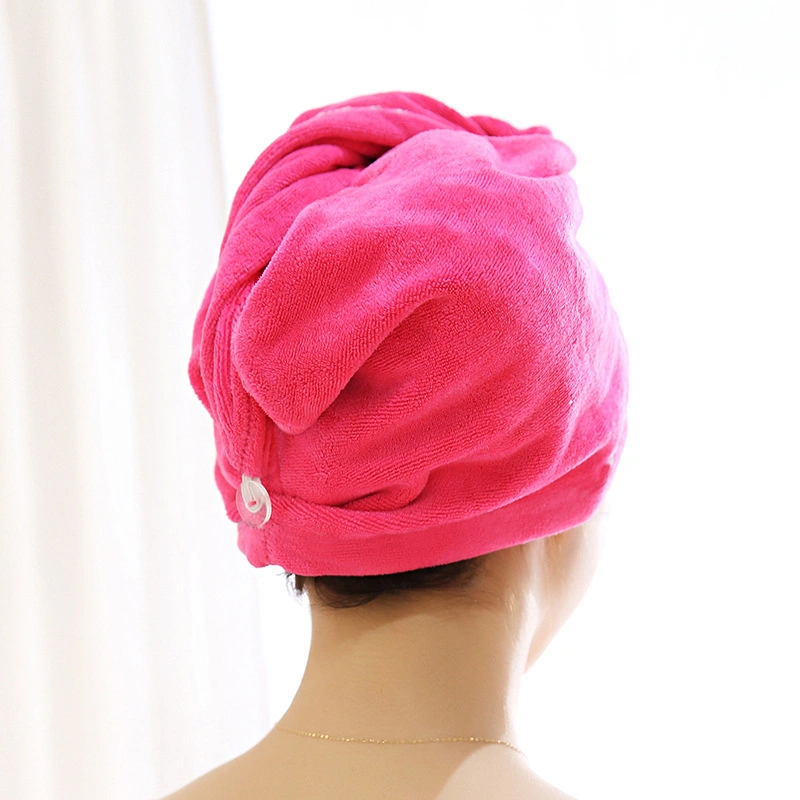 Velour Verdickte Handtuch Trockenes Haar Turban Microfaser Schnell Trocknende Dusche Kappe