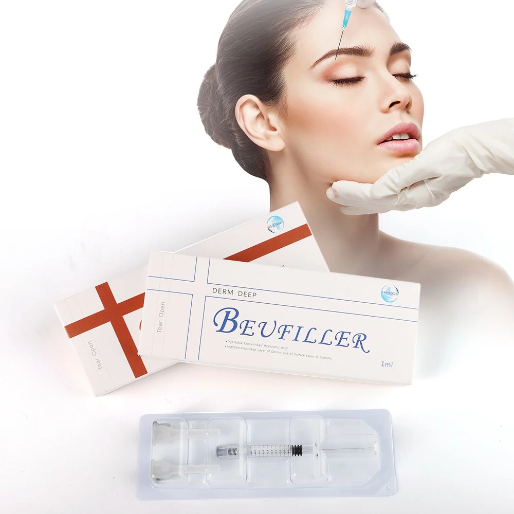 CE-Zulassung Beufiller 2ml Deep Lines Lidocain für Nasenbrücke Cheek Chin Injectable Dermal Filler Hyaluronsäure Dermal Filler