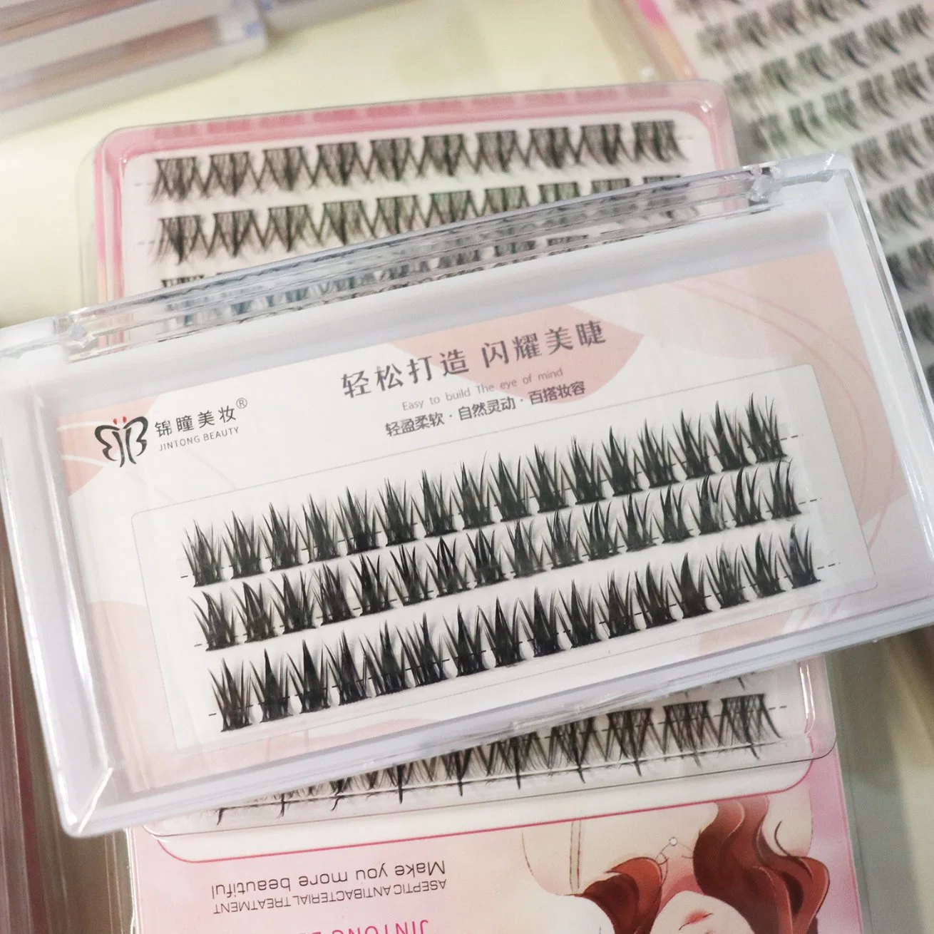 DIY Jintong Lashes Kit Pre Cut Eyelashes Ribbon Lash Extensions Private Label DIY Eyelash