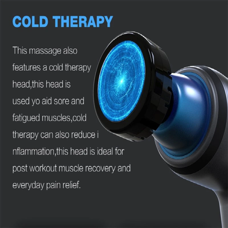 Professional 30 Speed 6 Heads Vibration Fascia Massage Body Therapy Muscle Message Gun Massager with Travel Bag