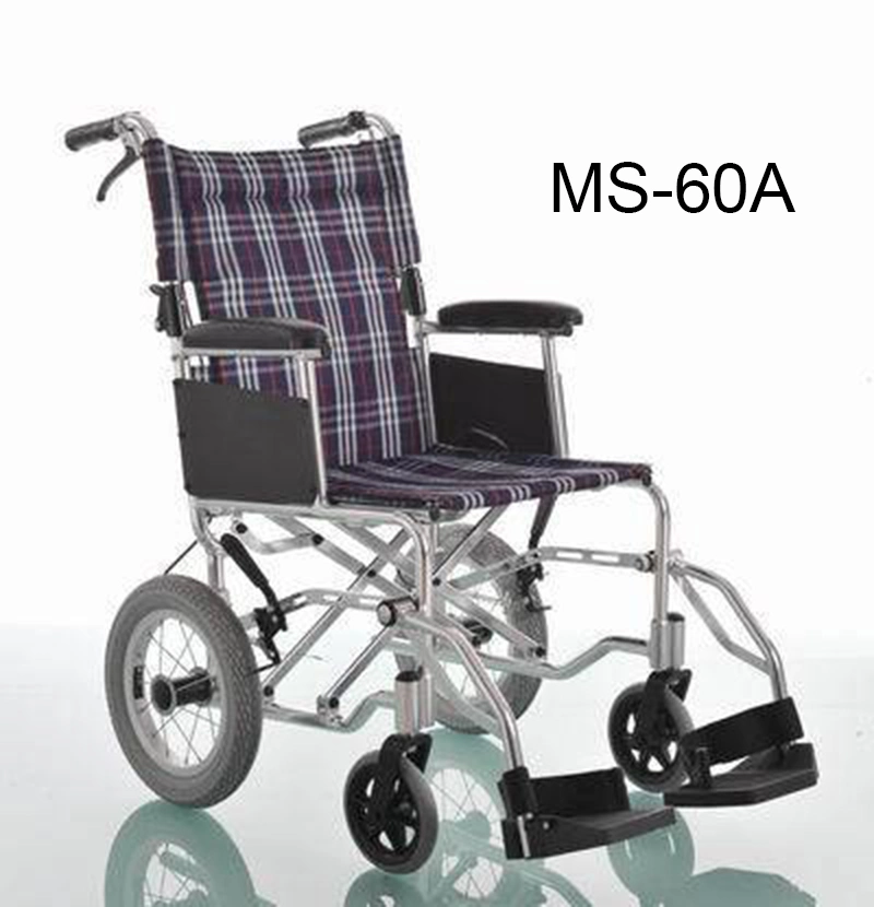 (MS-40A) fauteuil roulant manuel à repliage électrique et transport léger en aluminium