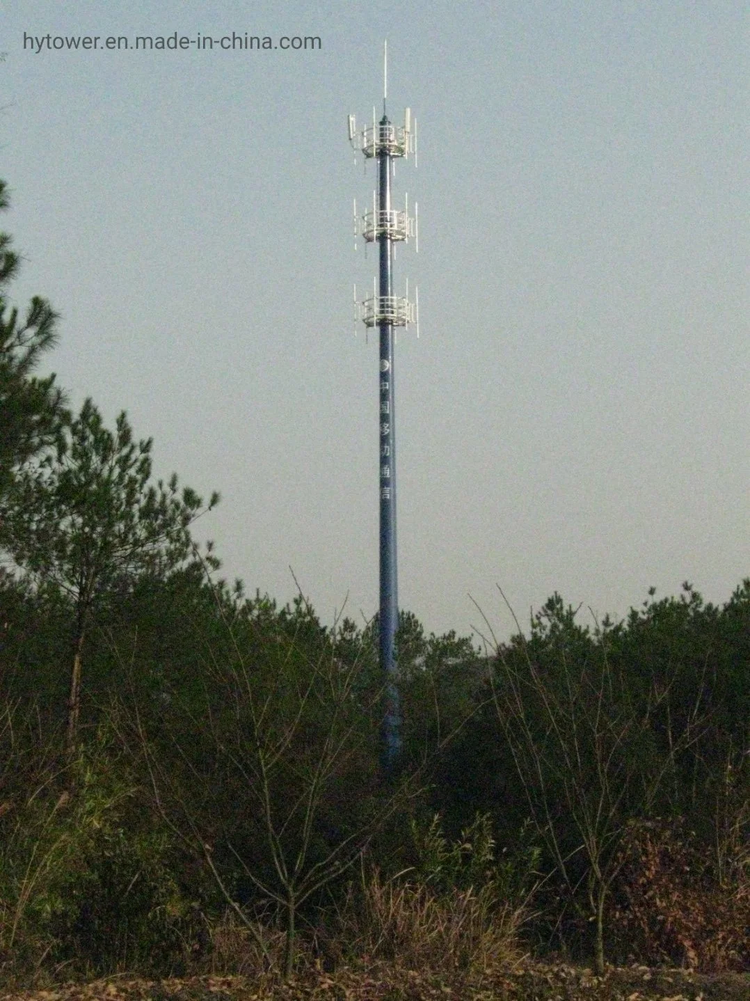 Monopole torre de telecomunicaciones con el galvanizado en caliente y accesorios