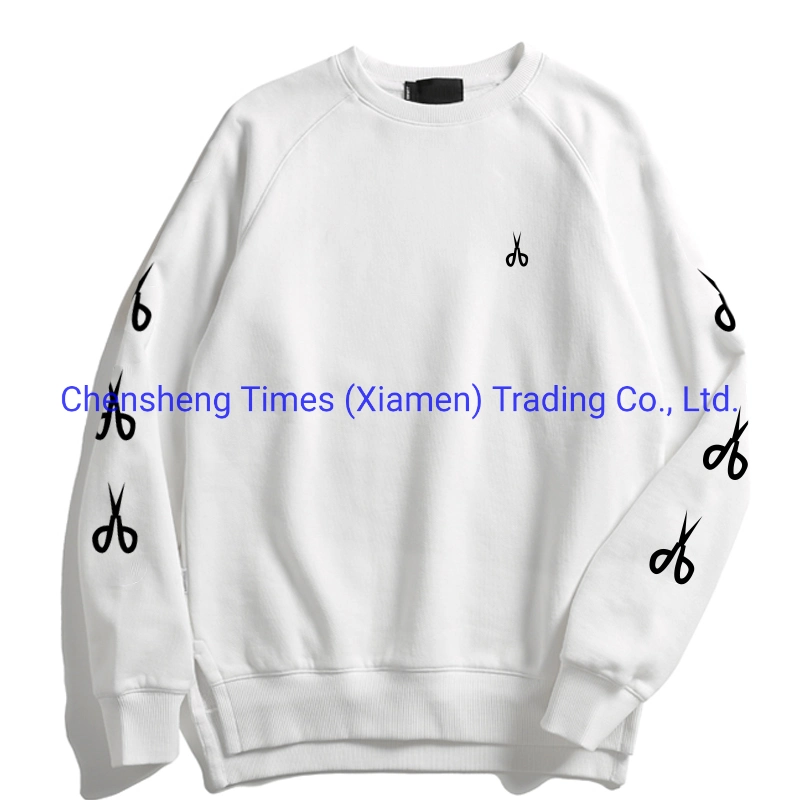 Custom Men Athletic Fit Cotton Fleece Knit Printing Sweater Raglan