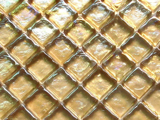 Stock Bathroom Wavy Cracked Broken Iridescent Crystal Hexagon Glass Mosaic Tile